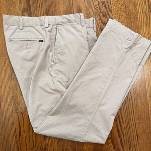 Polo Ralph Lauren Stretch Classic Fit Khaki Flat Front Chino Size 34x32